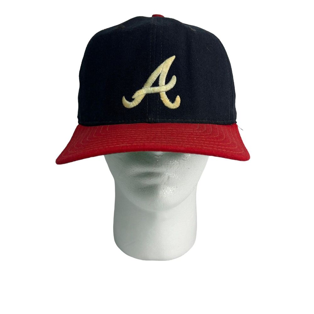 Vintage Atlanta Braves Pro Model New Era Snapback Hat w/ Dupont Visor M-L USA
